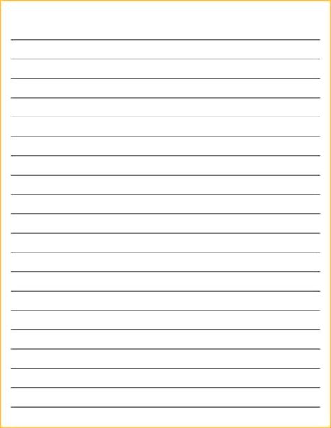 Printable Wide Ruled Paper